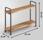 Metaltex York Lava kruidenrek 2 etages mat zwart