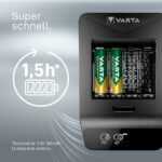 VARTA LCD Smart Oplader+ met 4x AA oplaadbare batterijen