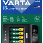 VARTA LCD Ultra Fast batterijlader met 4 AA batterijen