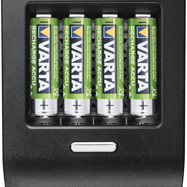 VARTA LCD Ultra Fast batterijlader met 4 AA batterijen