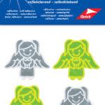 Engelen reflector sticker, zilver/geel