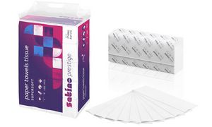 Satino Papieren handdoeken Prestige 240x240mm wit 2-laags