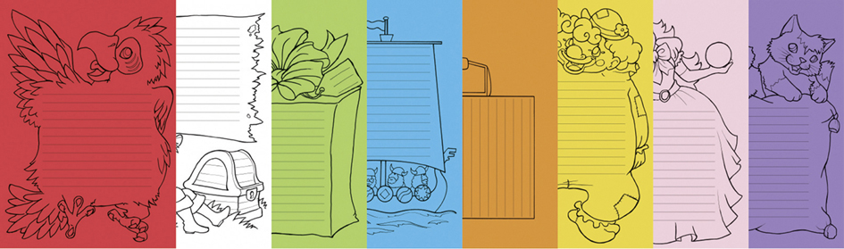 Folia vlechtpapier set A4, 24 vlechtkartons met stroken