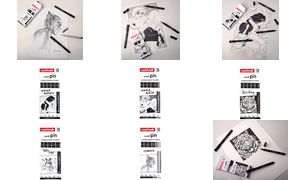 uni-ball Fineliner PIN Sketching set, 5 stuks
