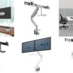 Fellowes dubbele monitorarm Eppa Crossbar, wit