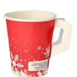 STARPAK kartonnen drinkbekers met handvat Winter Time 0,2L