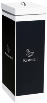 PAPERFLOW Afvalbak voor restafval, wit, 60 liter