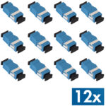 LogiLink glasvezelkoppeling set, 2x SC Simplex, zonder flens, blauw