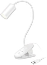 LogiLink LED-leeslamp met klemvoet, wit