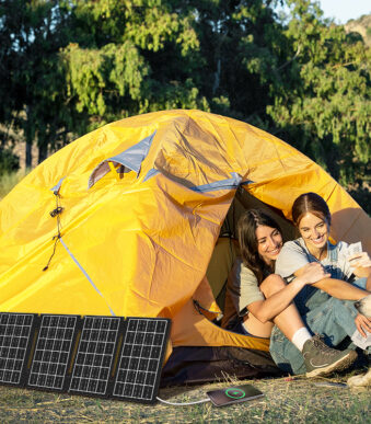 LogiLink zonnepaneel 15W opvouwbaar met USB-A en USB-C aansluiting