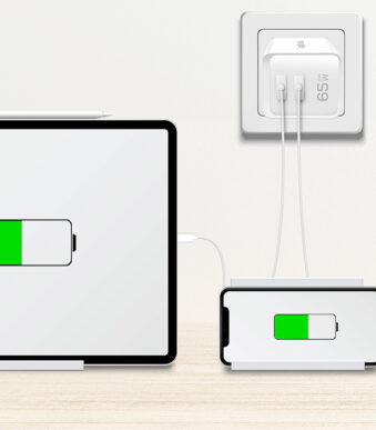 LogiLink USB-C wandlader, 2x USB-C PD, wit, 65 Watt