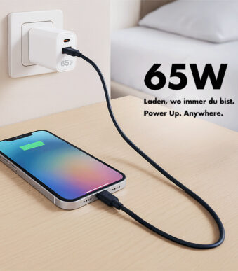 LogiLink USB-stopcontactadapter, 1x USB-A, 1x USB-C, 65 Watt