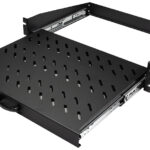 LogiLink 19 inch legbord met handgreep, 2 HE, uitschuifbaar, zwart