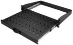 LogiLink 19 inch legbord met handgreep, 2 HE, uitschuifbaar, zwart
