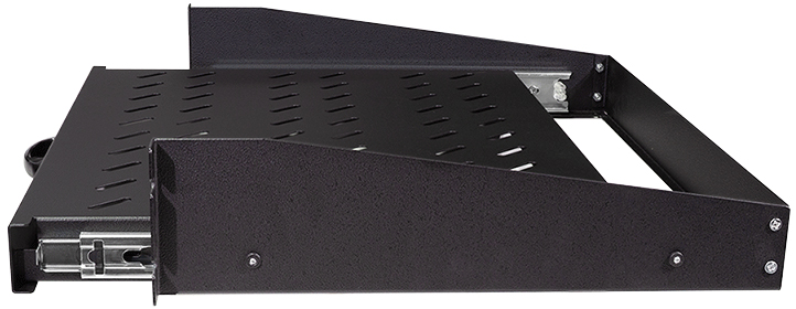 LogiLink 19 inch legbord met handgreep, 2 HE, uitschuifbaar, zwart