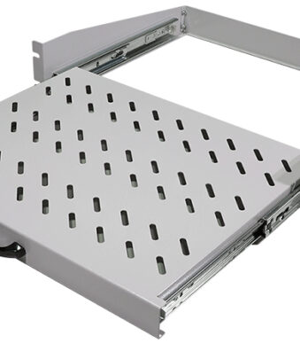 LogiLink 19 inch legbord met handgreep, 2 HE, uitschuifbaar, lichtgrijs