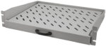 LogiLink 19 inch legbord met handgreep, 2 HE, uitschuifbaar, lichtgrijs