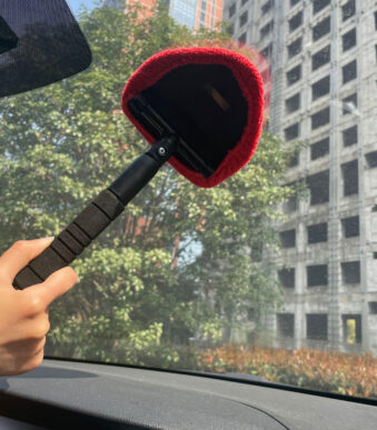 IWH Ruitenreiniger microvezeldoek met ijskrabber en telescoopsteel