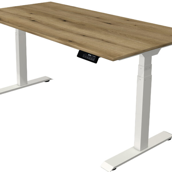 Kerkmann Move 1 Stable zit-sta bureau elektrisch 160x80 cm eiken wit