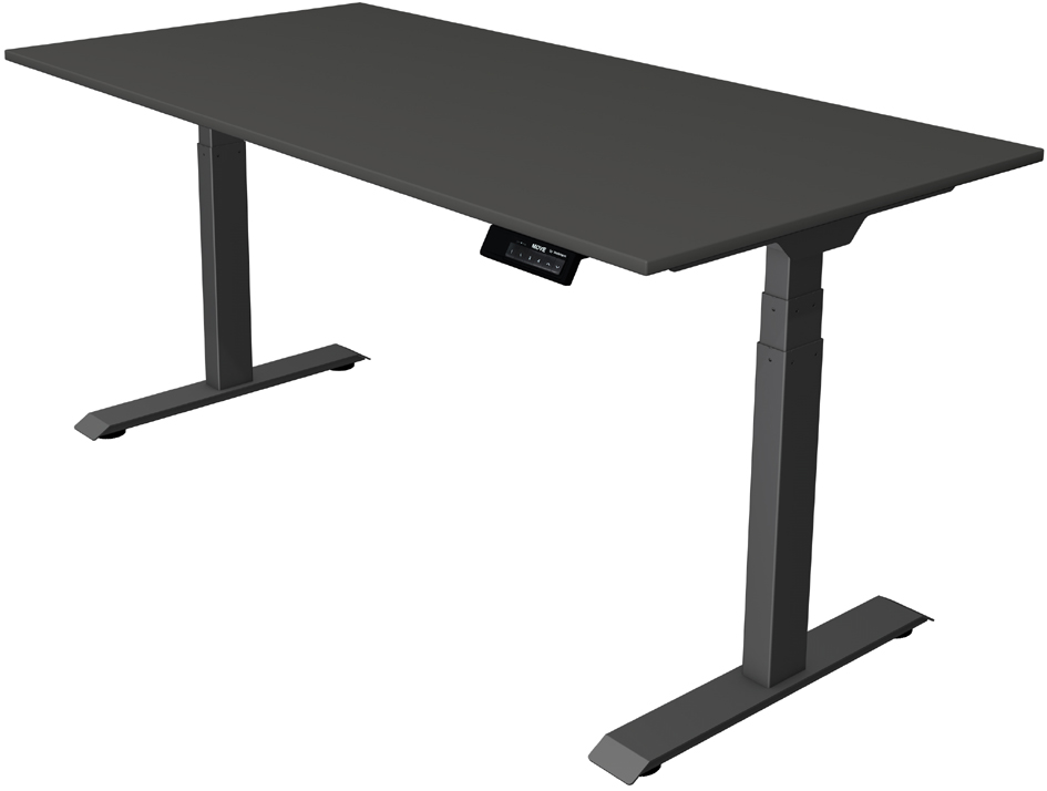 Kerkmann Move 1 Stable zit-sta bureau elektrisch 160x80 cm antraciet Kerkmann Move 1 Stable zit-sta bureau elektrisch 160x80 cm antraciet