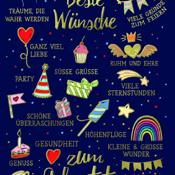 SUSY CARD Verjaardagskaart 'Wishes