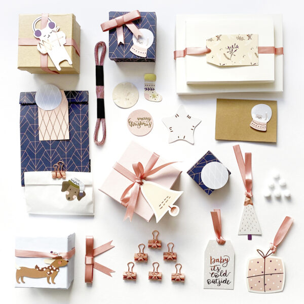 Folia cadeauverpakking set pastel, 38-delig