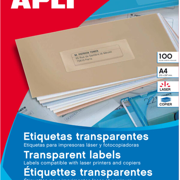 APLI weerbestendige etiketten, transparant