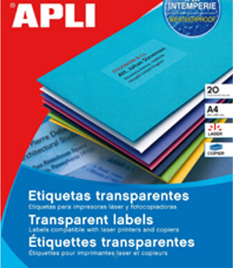 Weerbestendige transparante etiketten, 210 x 297 mm