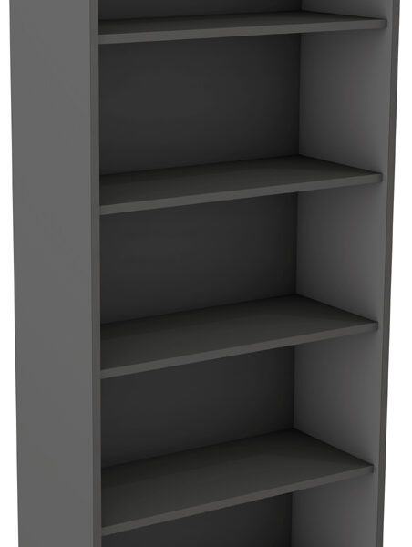 Kerkmann stellingkast Home-Like, 2 legborden, 5 OH, 800 mm breed, antraciet