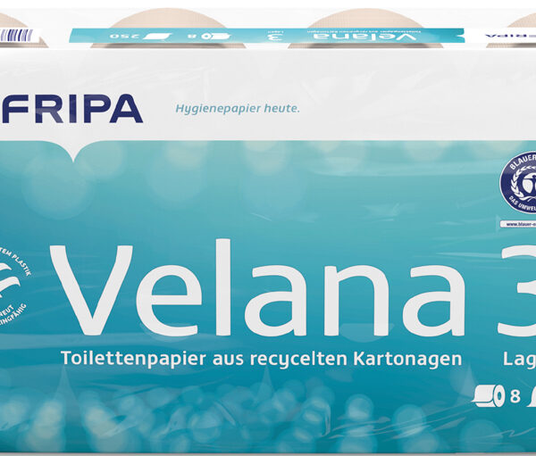 Fripa Velana toiletpapier, 3-laags, bruin