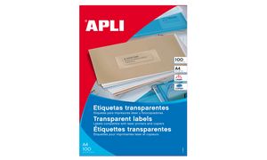 APLI adresetiketten, 105 x 37 mm, transparant