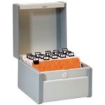 REXEL kaartenbak A5 dwars, grijs gelakt