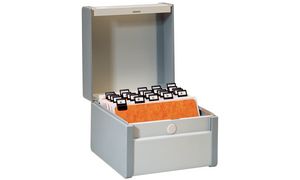 REXEL kaartenbak A5 dwars, grijs gelakt