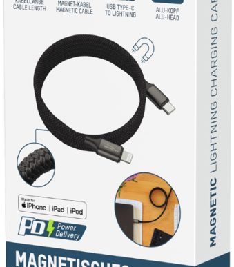 ANSMANN Magnetische Data- en Oplaadkabel, USB-C naar Lightning