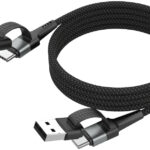 ANSMANN Magnetische 4-in-1 Data- en Oplaadkabel, 1,2 m, zwart