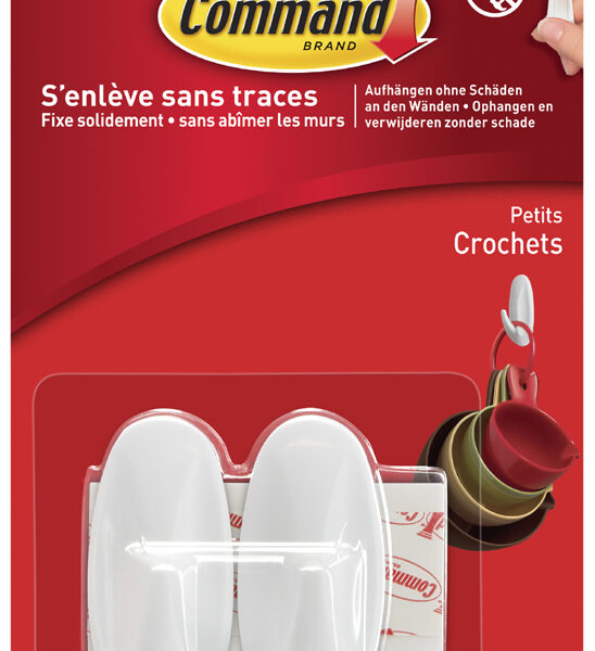 3M Command Designer haak, kunststof, maat S, wit