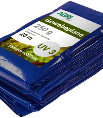 AGRIplus dekzeil met ogen, 4 x 6 m, blauw, 250 g/m²