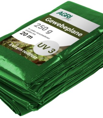 AGRIplus afdekzeil met oogjes, 8 x 10 m, groen, 250 g/m²