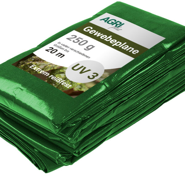 AGRIplus afdekzeil met oogjes, 8 x 10 m, groen, 250 g/m²
