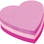 Post-it plaknotities kubusvorm hart, 70 x 70 mm, 3 kleuren roze