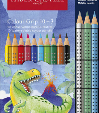 Faber-Castell driehoekige kleurpotloden Colour GRIP Dino set 10+3 stuks