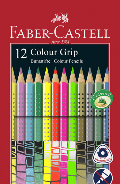 Faber-Castell driehoekige kleurpotloden Colour GRIP, 12 stuks