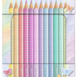 Faber-Castell driehoekige kleurpotloden Sparkle Pastell, 12 stuks in metalen etui