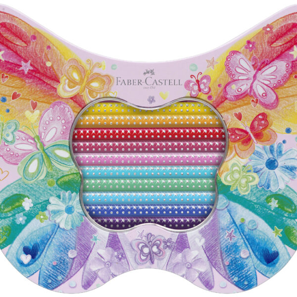 FABER-CASTELL driehoekige kleurpotloden GRIP SPARKLE, cadeauset