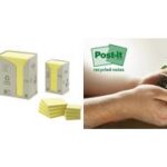 Post-it zelfklevende notitieblokjes gerecycled, 76 x 76 mm, 18+6 gratis