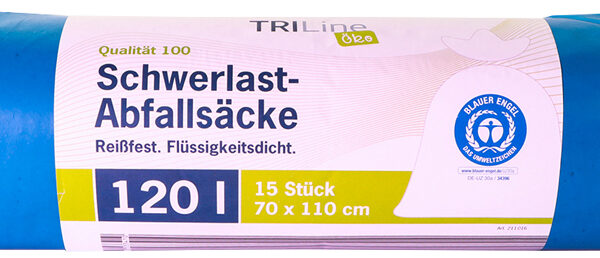 Secolan TRILine zware lasten-afvalzak extra stevig, 120 liter.