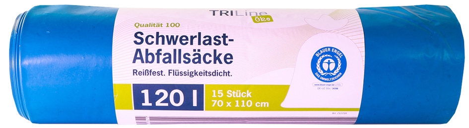 Secolan TRILine zware lasten-afvalzak extra stevig, 120 liter.
