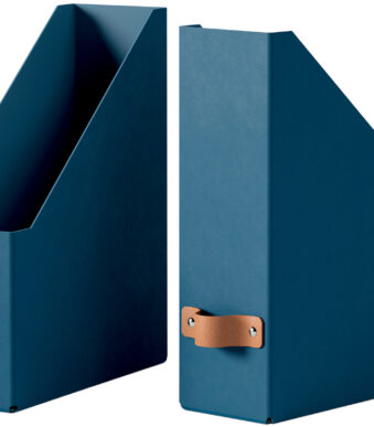 LEITZ Tijdschriftenhouder set Puro A4 karton nachtblauw 2 stuks