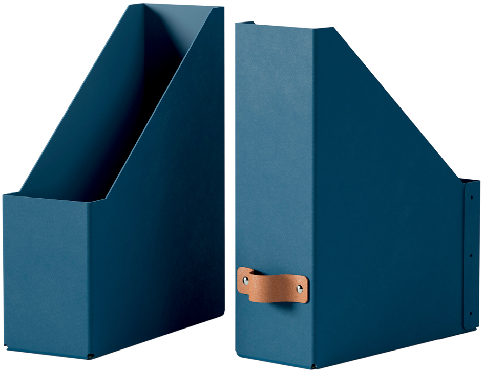 LEITZ Tijdschriftenhouder set Puro A4 karton nachtblauw 2 stuks LEITZ Tijdschriftenhouder set Puro A4 karton nachtblauw 2 stuks