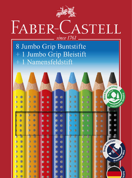 FABER-CASTELL Jumbo GRIP driekantige kleurpotloden, promotieset